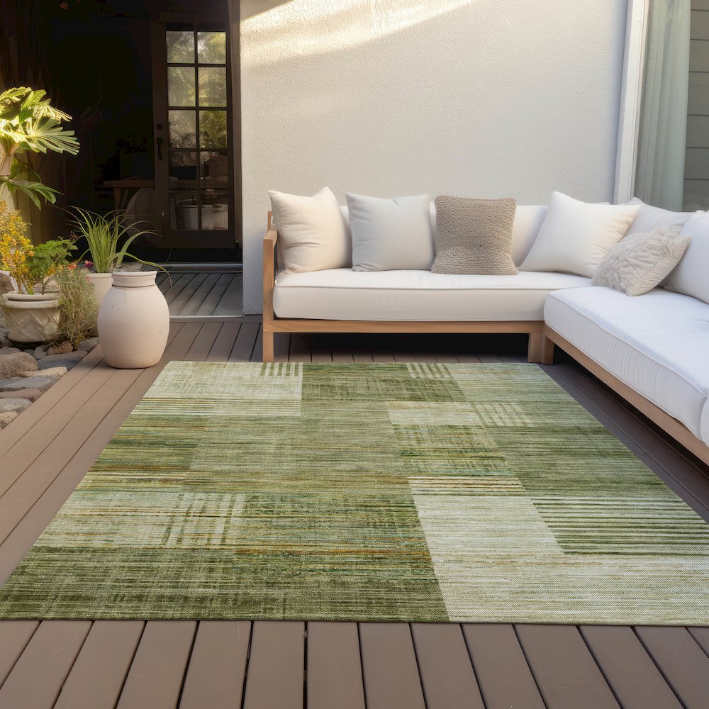 Machine Washable Indoor/Outdoor Chantille ACN2149 Aloe 2'6" x 3'10" Rug. Picture 7