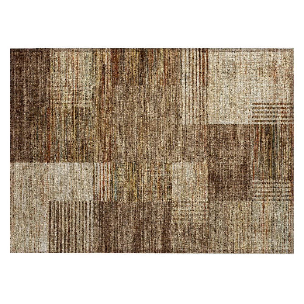 Machine Washable Indoor/Outdoor Chantille ACN2149 Brown 1'8" x 2'6" Rug. Picture 1