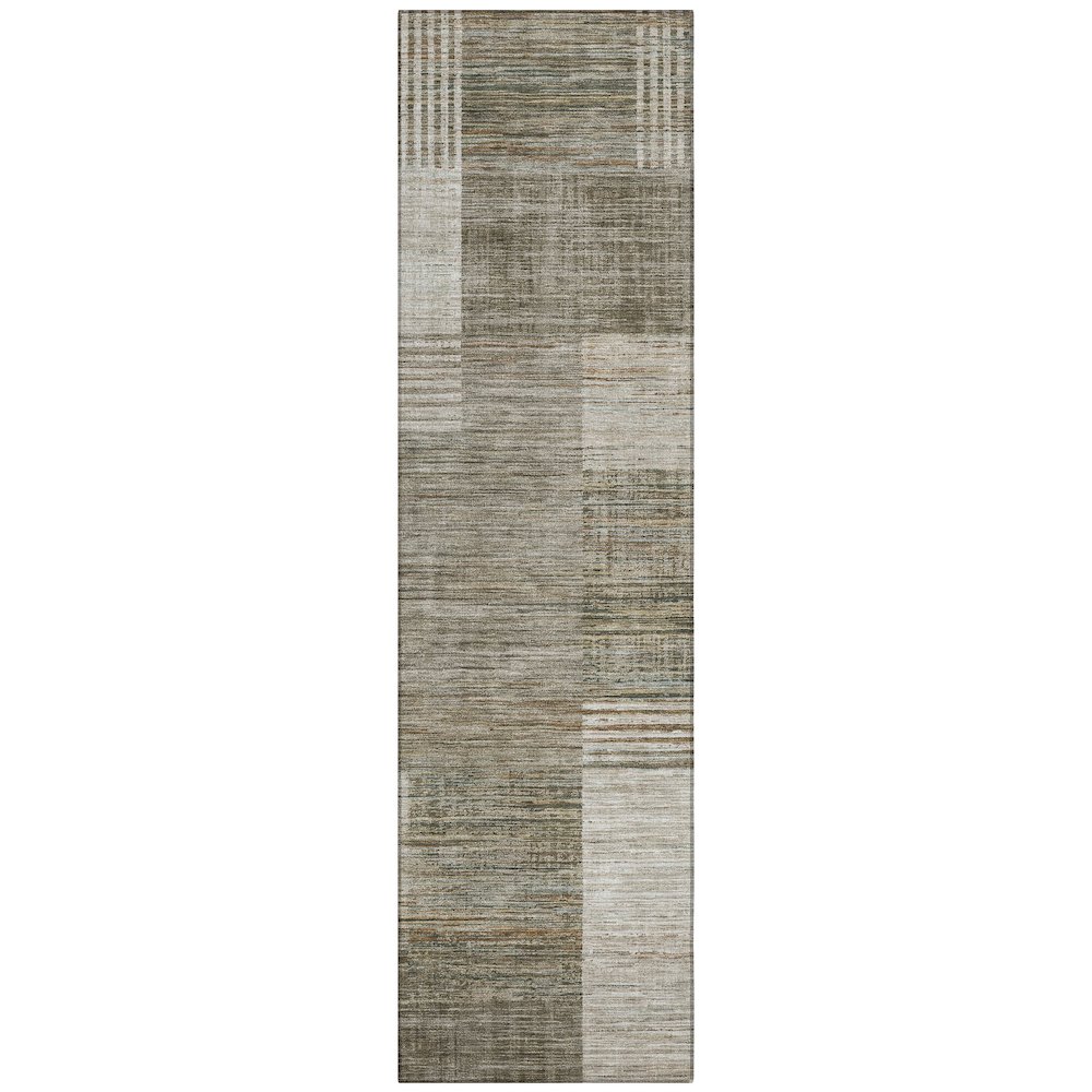 Machine Washable Indoor/Outdoor Chantille ACN2149 Pewter 2'3" x 7'6" Runner Rug. Picture 1
