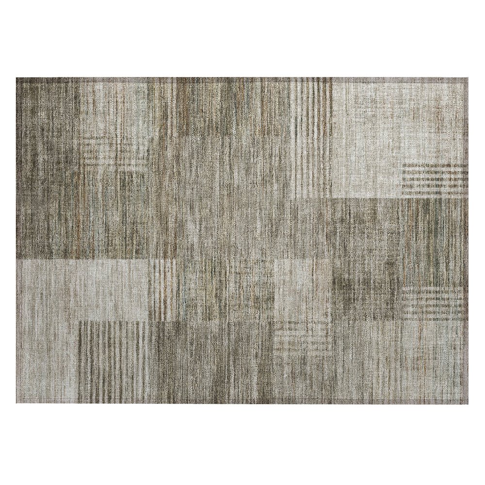 Machine Washable Indoor/Outdoor Chantille ACN2149 Pewter 1'8" x 2'6" Rug. Picture 1