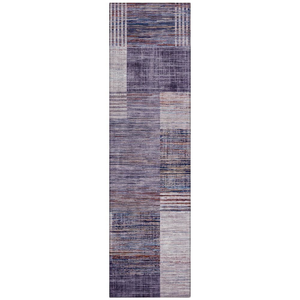 Machine Washable Indoor/Outdoor Chantille ACN2149 Plum 2'3" x 7'6" Runner Rug. Picture 1