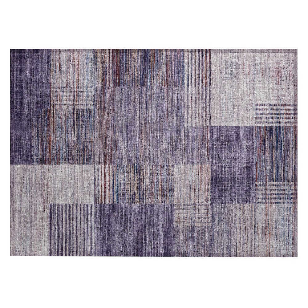 Machine Washable Indoor/Outdoor Chantille ACN2149 Plum 1'8" x 2'6" Rug. Picture 1