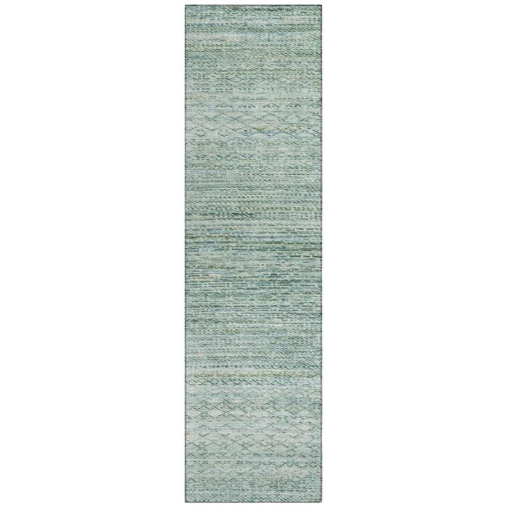 Machine Washable Indoor/Outdoor Chantille ACN2150 Aqua 2'3" x 7'6" Runner Rug. Picture 1