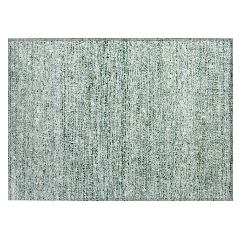 Machine Washable Indoor/Outdoor Chantille ACN2150 Aqua 1'8" x 2'6" Rug. Picture 1