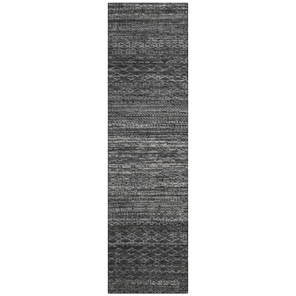 Machine Washable Indoor/Outdoor Chantille ACN2150 Charcoal 2'3"x7'6" Runner Rug. Picture 1