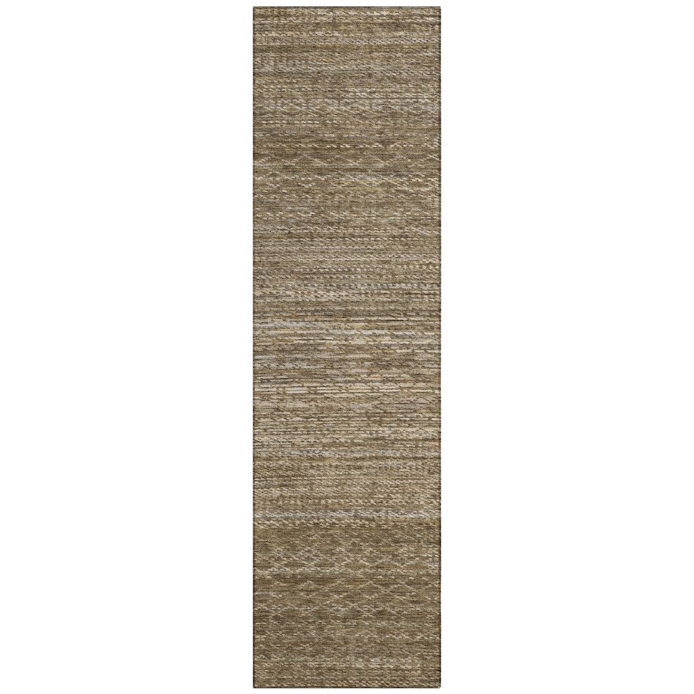 Machine Washable Indoor/Outdoor Chantille ACN2150 Chocolate 2'3"x7'6" Runner Rug. Picture 1