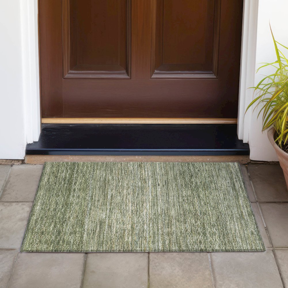 Machine Washable Indoor/Outdoor Chantille ACN2150 Fern 1'8" x 2'6" Rug. Picture 6