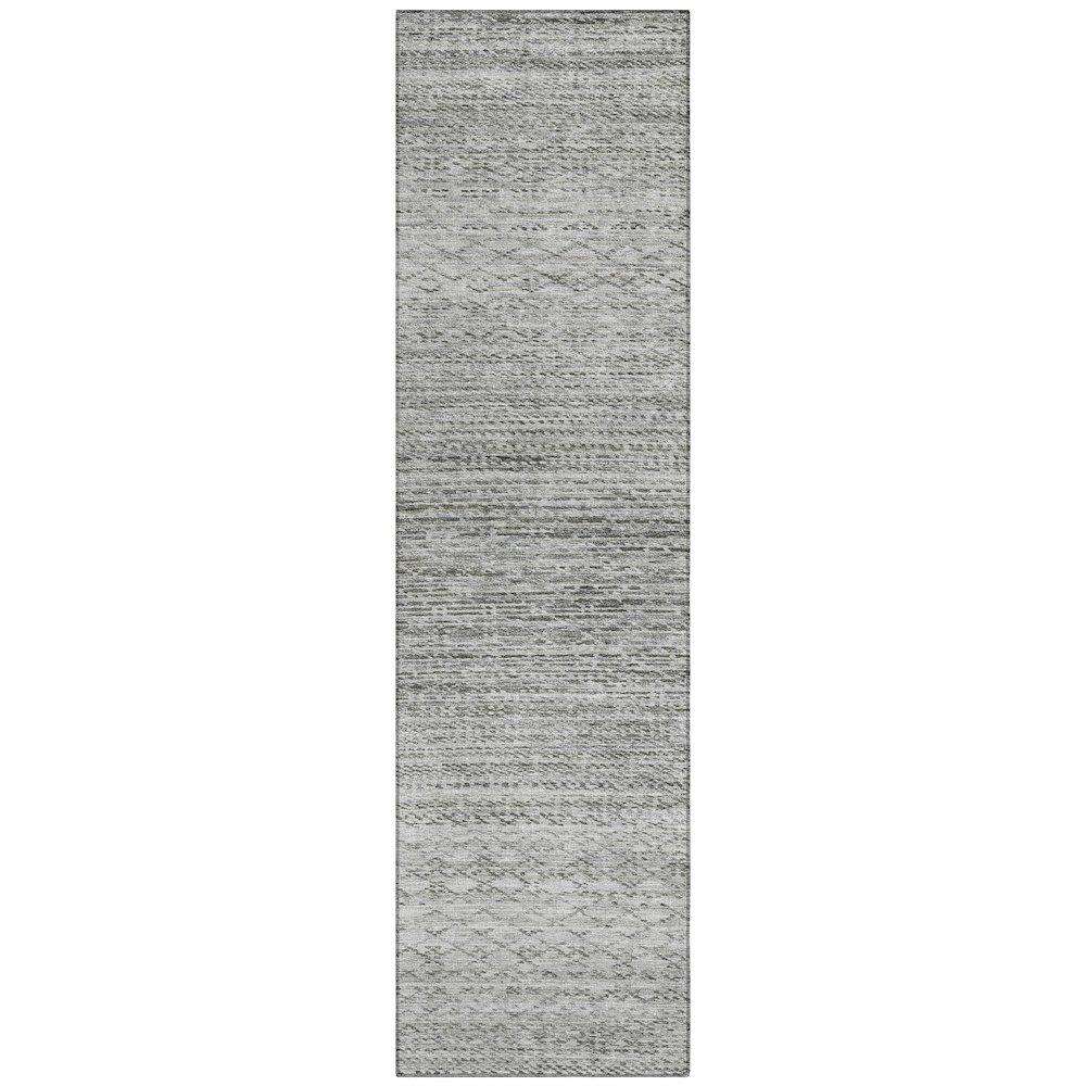 Machine Washable Indoor/Outdoor Chantille ACN2150 Gray 2'3" x 7'6" Runner Rug. Picture 1