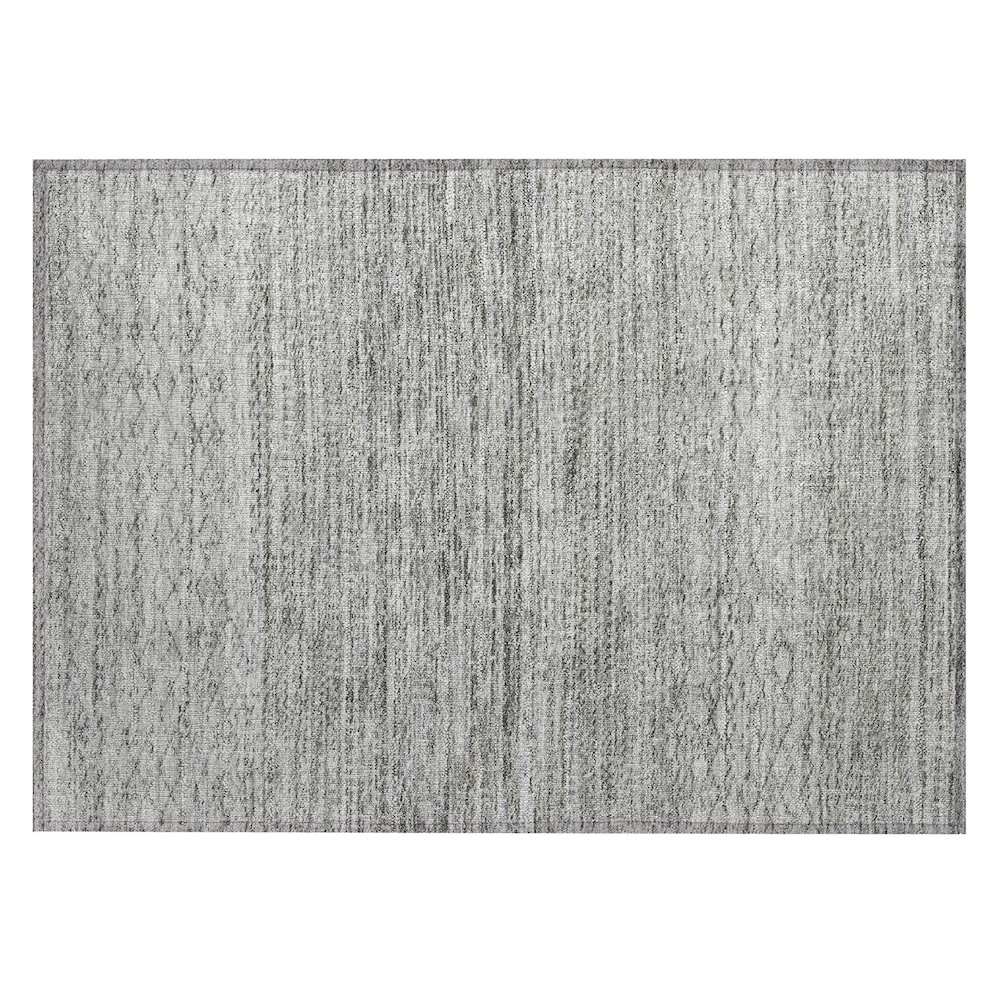 Machine Washable Indoor/Outdoor Chantille ACN2150 Gray 1'8" x 2'6" Rug. Picture 1