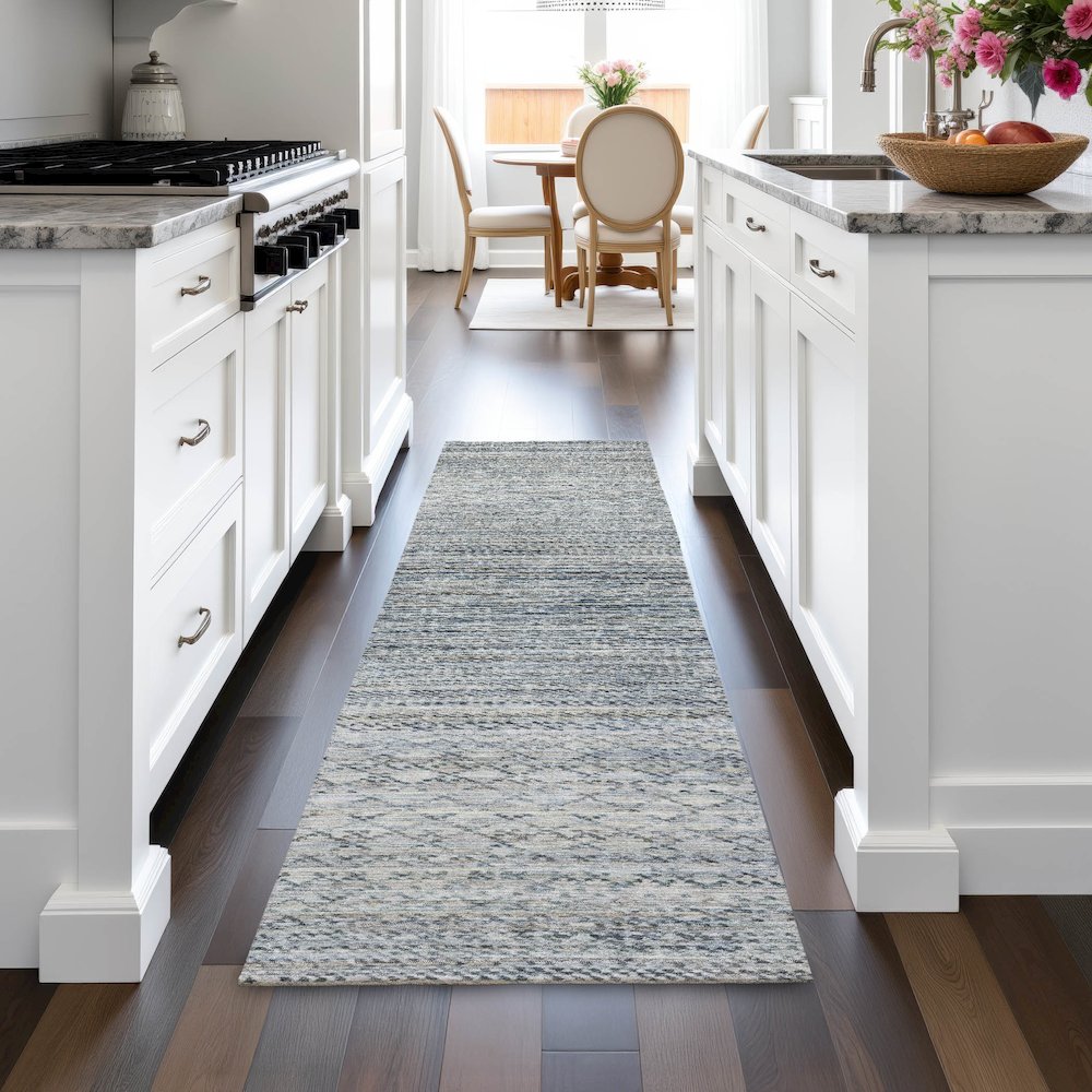 Machine Washable Indoor/Outdoor Chantille ACN2150 Linen 2'3" x 7'6" Runner Rug. Picture 5