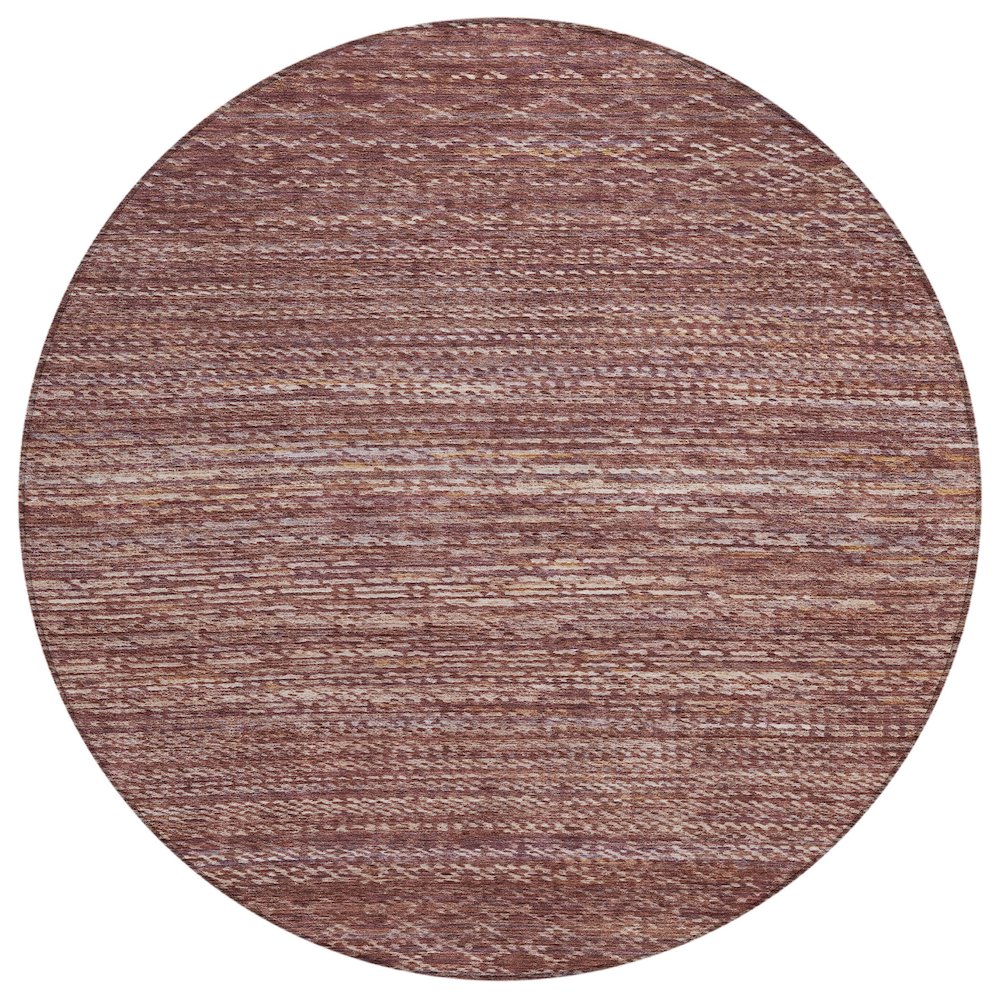 Machine Washable Indoor/Outdoor Chantille ACN2150 Merlot 8' x 8' Round Rug. Picture 1