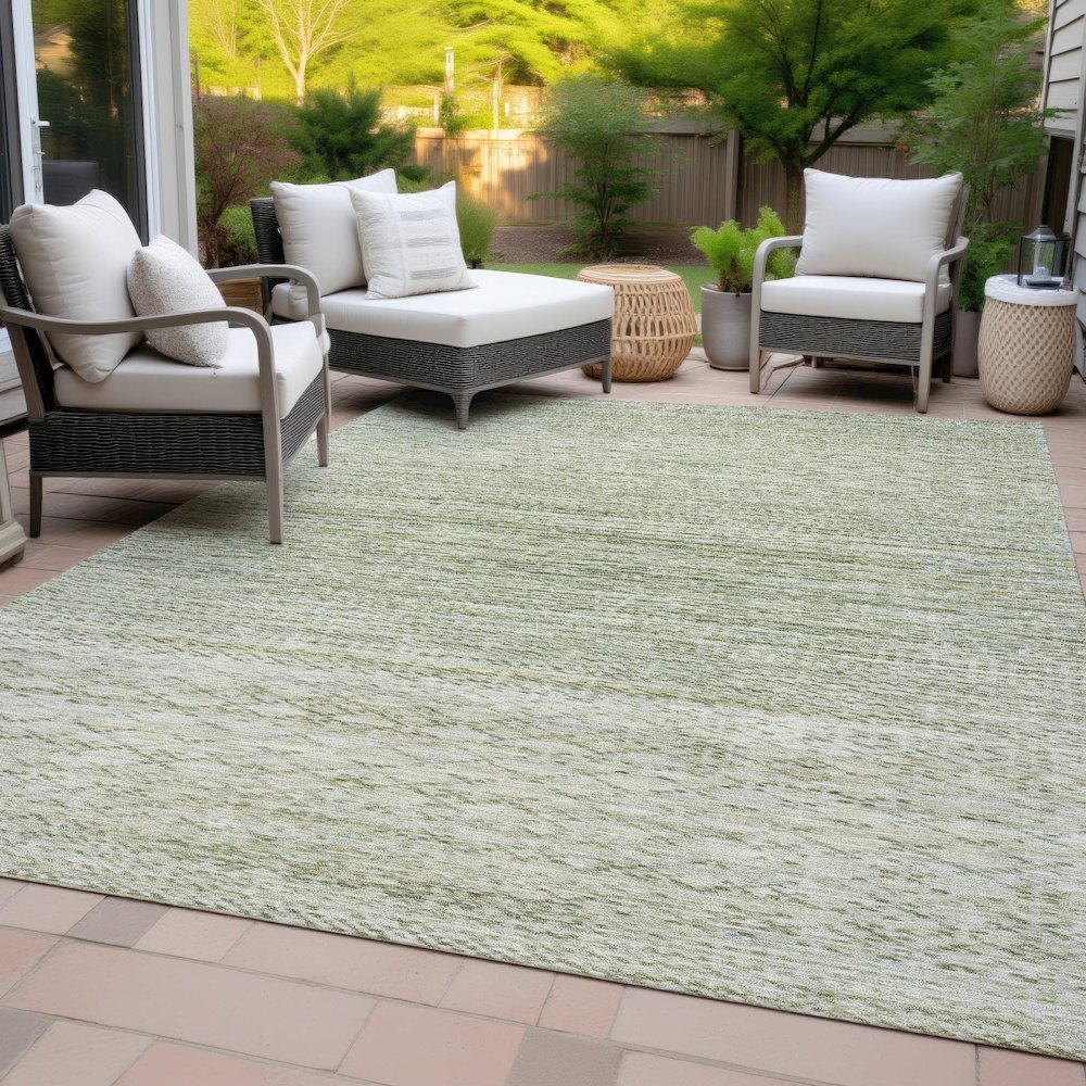 Machine Washable Indoor/Outdoor Chantille ACN2150 Sage 2'6" x 3'10" Rug. Picture 8
