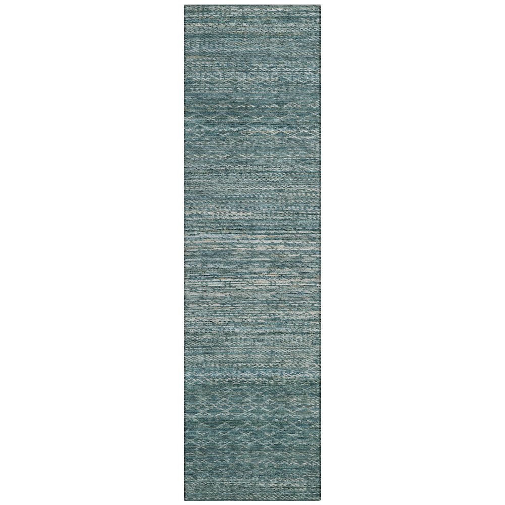 Machine Washable Indoor/Outdoor Chantille ACN2150 Teal 2'3" x 7'6" Runner Rug. Picture 1