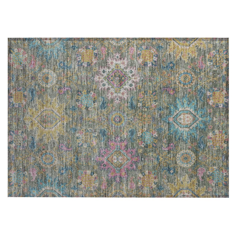 Machine Washable Indoor/Outdoor Chantille ACN2151 Aloe 1'8" x 2'6" Rug. Picture 1