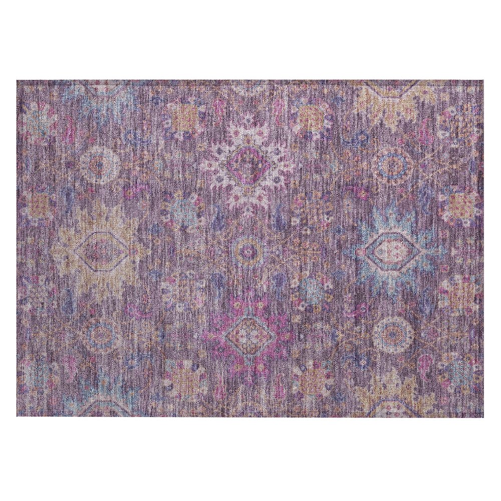 Machine Washable Indoor/Outdoor Chantille ACN2151 Eggplant 1'8" x 2'6" Rug. Picture 1