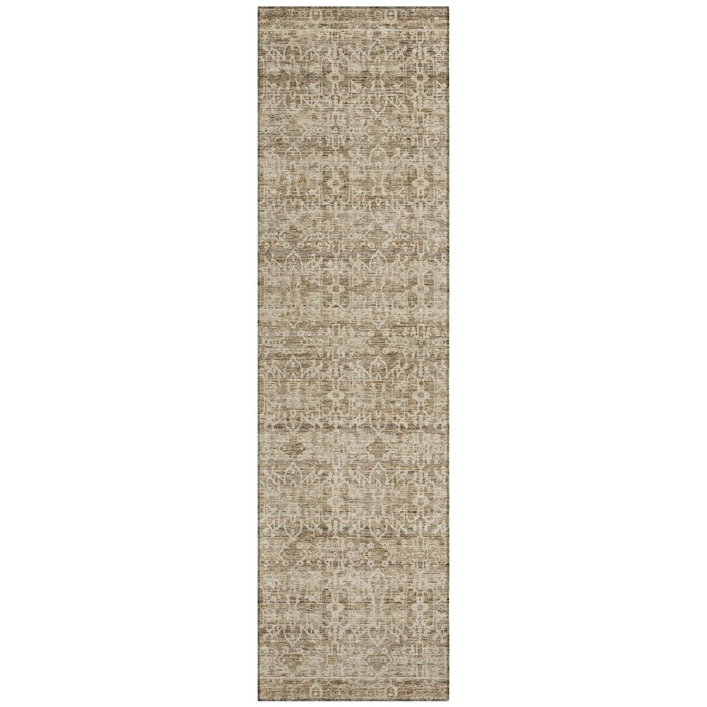 Machine Washable Indoor/Outdoor Chantille ACN2152 Brown 2'3" x 7'6" Runner Rug. Picture 1