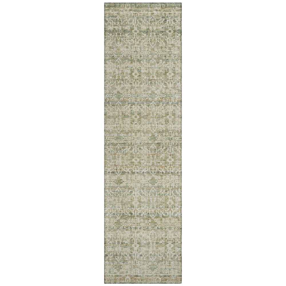 Machine Washable Indoor/Outdoor Chantille ACN2152 Sage 2'3" x 7'6" Runner Rug. Picture 1