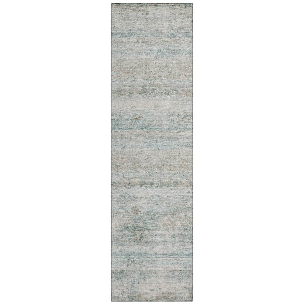 Machine Washable Indoor/Outdoor Chantille ACN2154 Aqua 2'3" x 7'6" Runner Rug. Picture 1