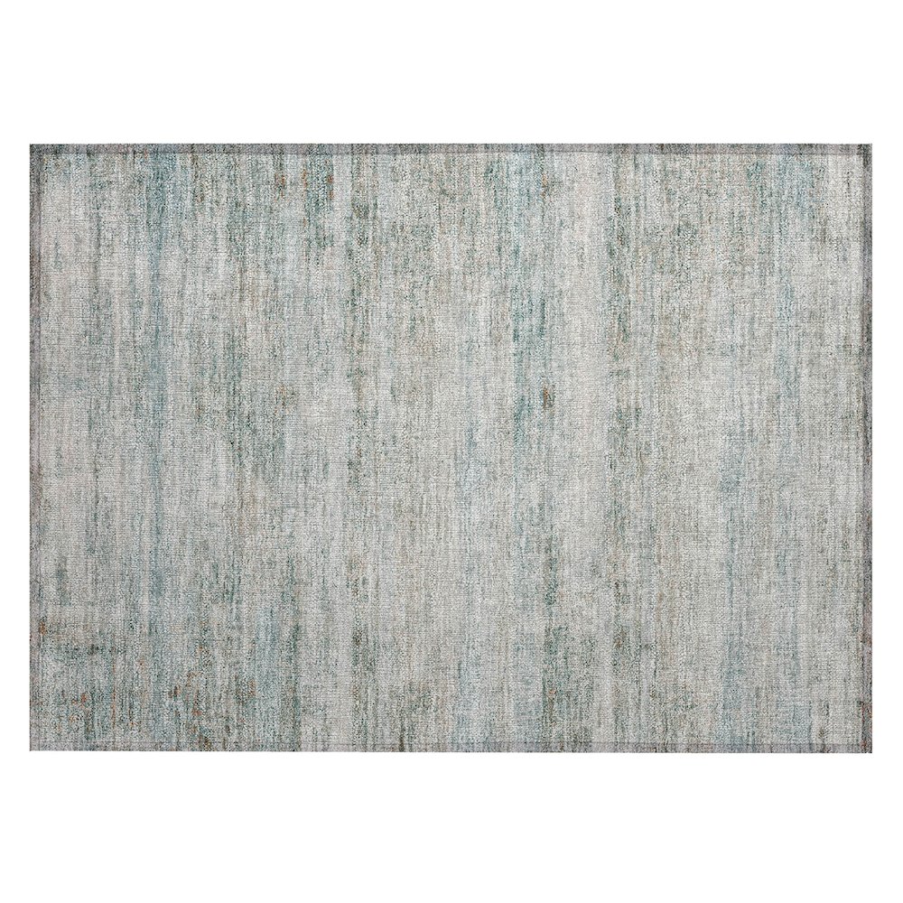 Machine Washable Indoor/Outdoor Chantille ACN2154 Aqua 1'8" x 2'6" Rug. Picture 1