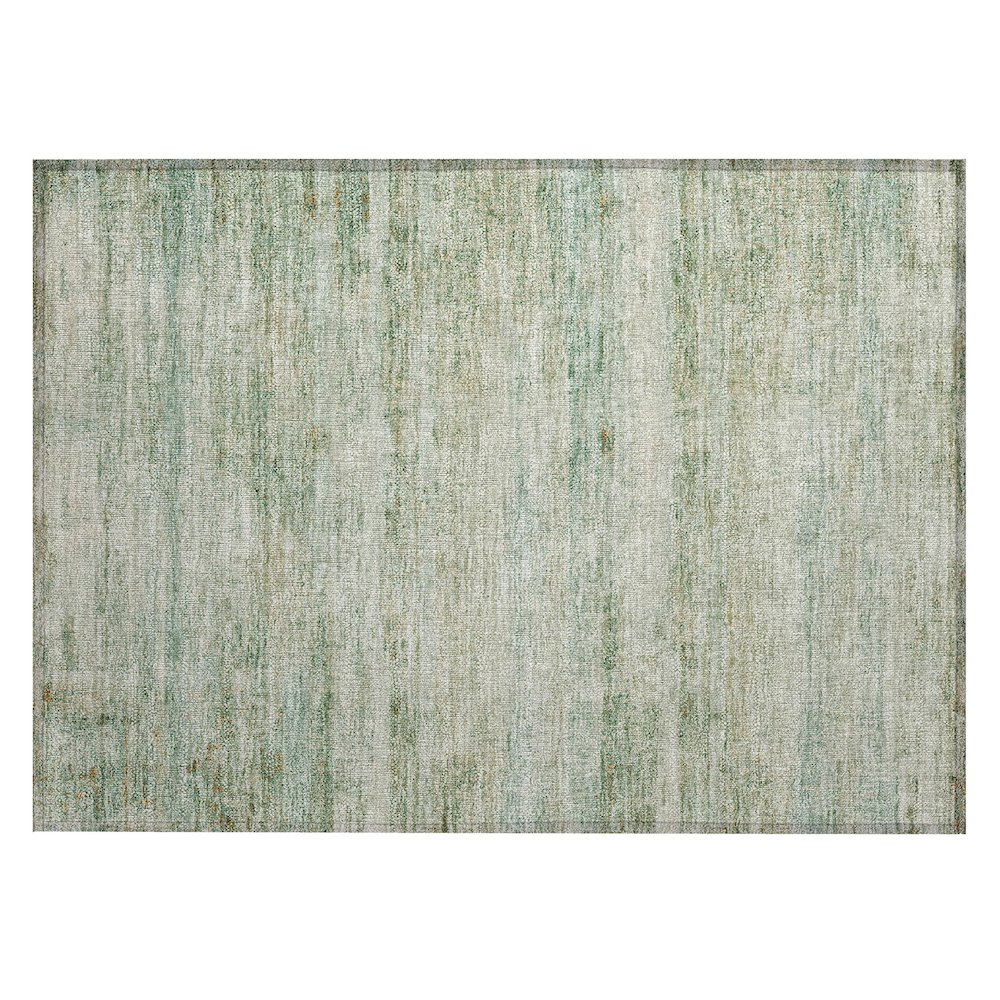 Machine Washable Indoor/Outdoor Chantille ACN2154 Green 1'8" x 2'6" Rug. Picture 1