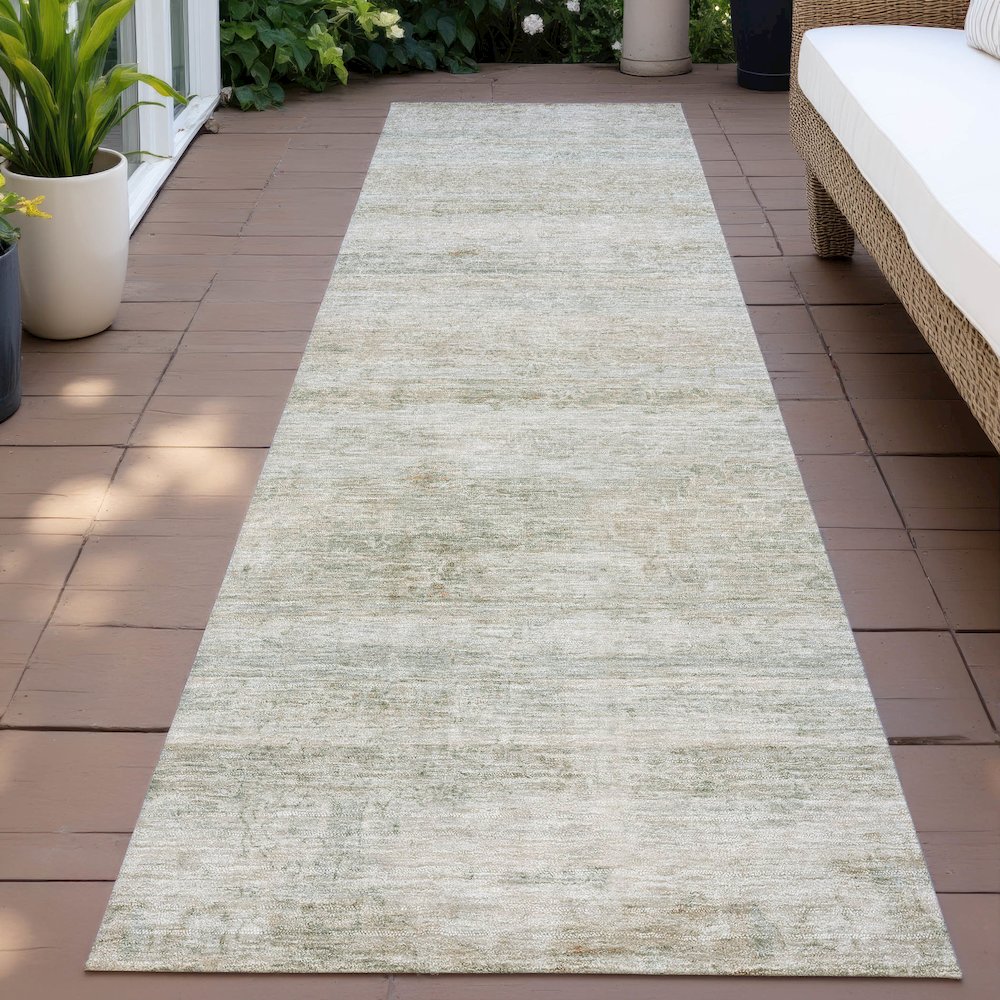 Machine Washable Indoor/Outdoor Chantille ACN2154 Putty 2'3" x 7'6" Runner Rug. Picture 6