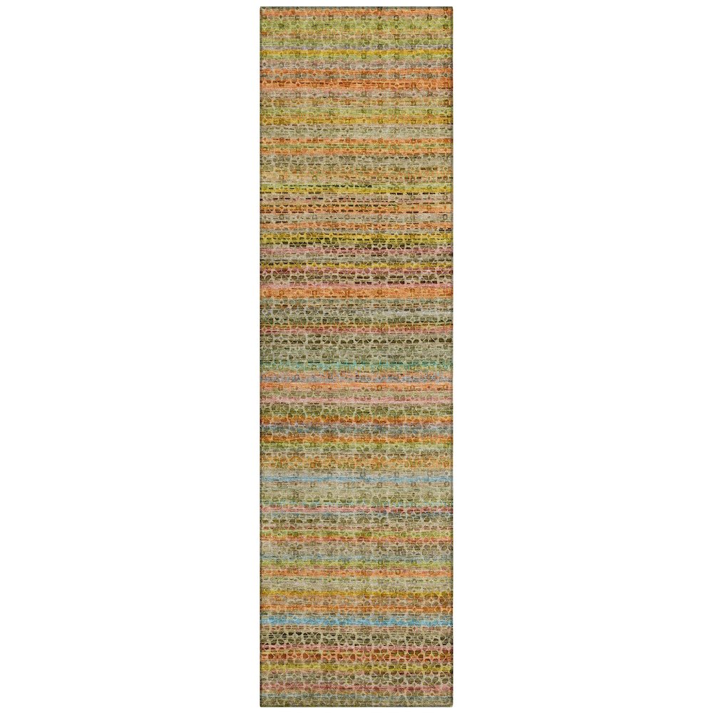 Machine Washable Indoor/Outdoor Chantille ACN2155 Coral 2'3" x 7'6" Runner Rug. Picture 1