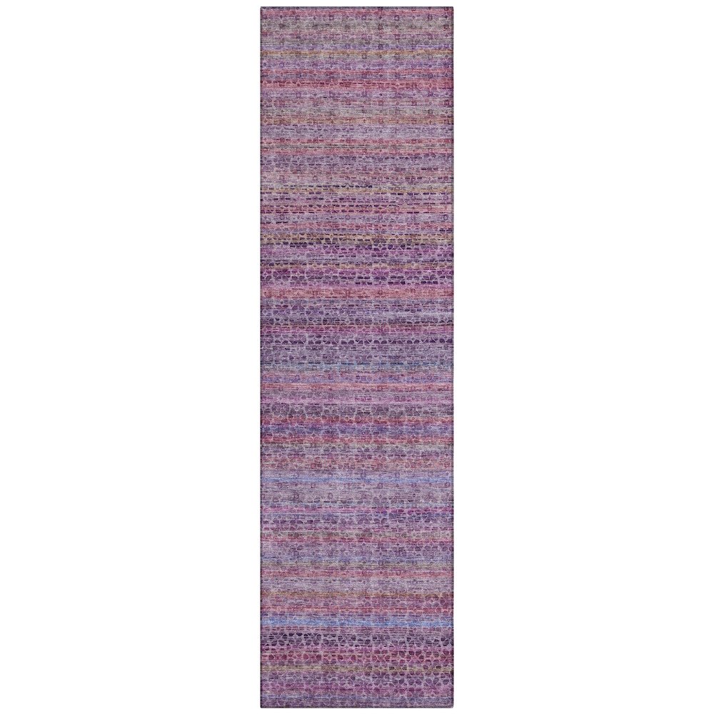 Machine Washable Indoor/Outdoor Chantille ACN2155 Purple 2'3" x 7'6" Runner Rug. Picture 1