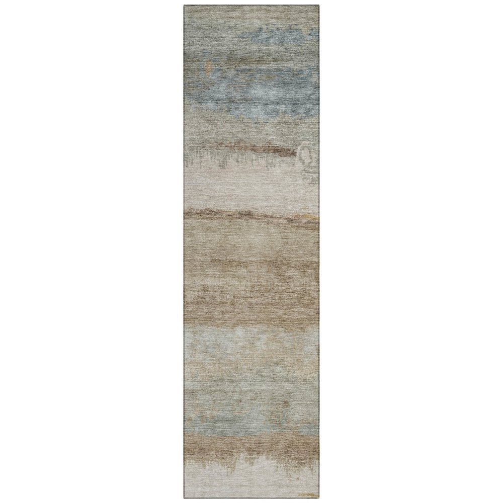 Machine Washable Indoor/Outdoor Chantille ACN2156 Beige 2'3" x 7'6" Runner Rug. Picture 1