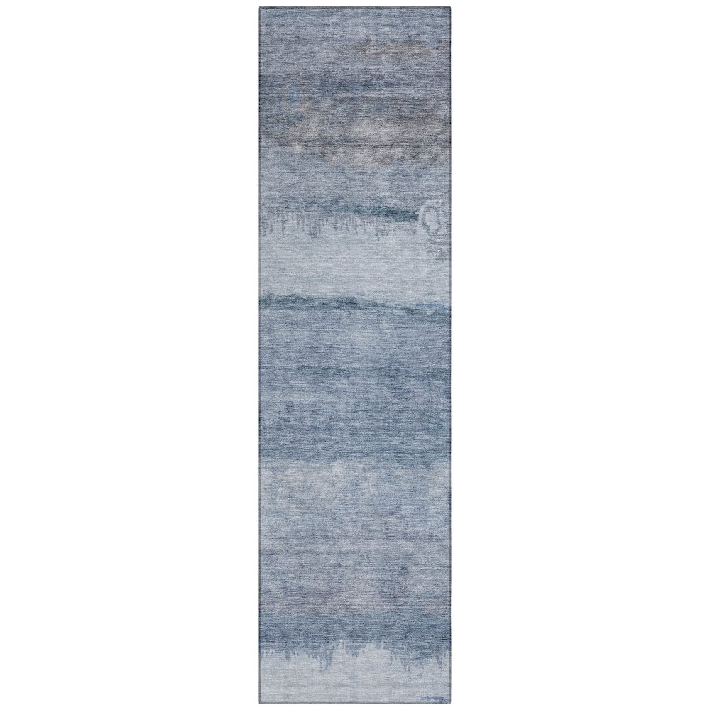 Machine Washable Indoor/Outdoor Chantille ACN2156 Blue 2'3" x 7'6" Runner Rug. Picture 1