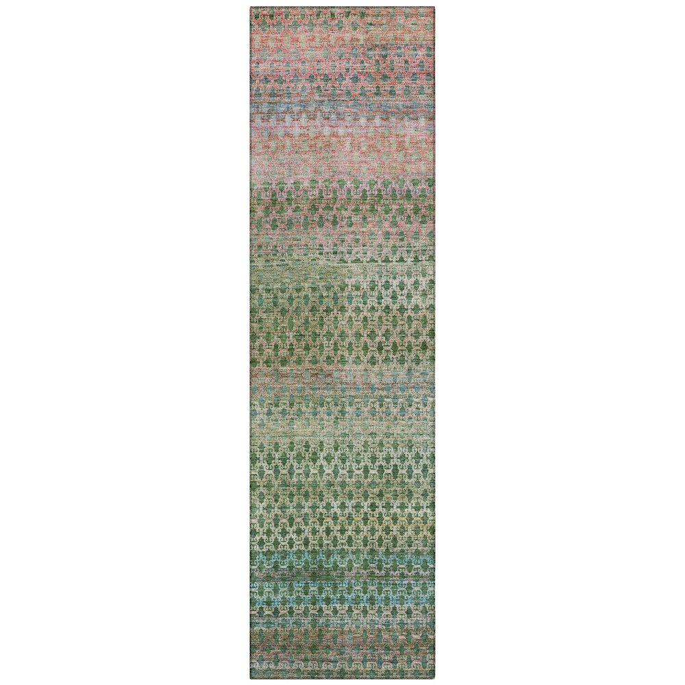 Machine Washable Indoor/Outdoor Chantille ACN2158 Aloe 2'3" x 7'6" Runner Rug. Picture 1