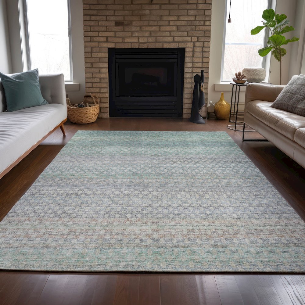 Machine Washable Indoor/Outdoor Chantille ACN2158 Beige 2'6" x 3'10" Rug. Picture 6