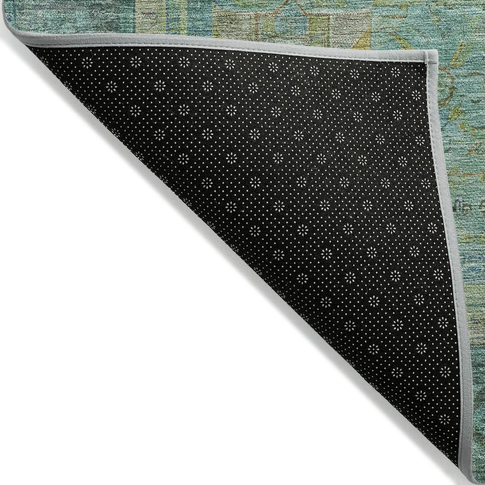 Machine Washable Indoor/Outdoor Chantille ACN2159 Green 1'8" x 2'6" Rug. Picture 2