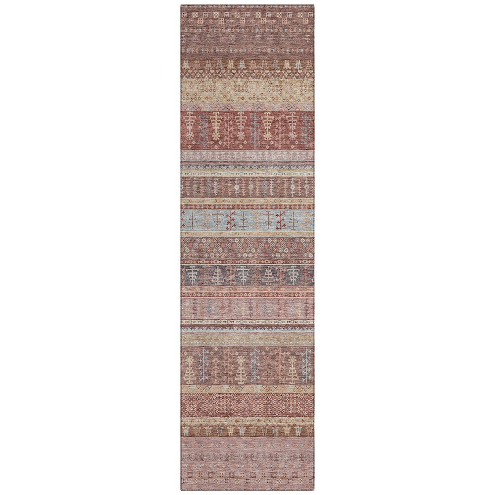 Machine Washable Indoor/Outdoor Chantille ACN2160 Paprika 2'3" x 7'6" Runner Rug. Picture 1
