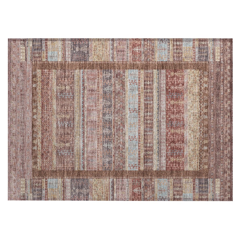 Machine Washable Indoor/Outdoor Chantille ACN2160 Paprika 1'8" x 2'6" Rug. Picture 1