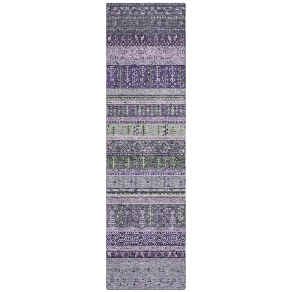 Machine Washable Indoor/Outdoor Chantille ACN2160 Purple 2'3" x 7'6" Runner Rug. Picture 1