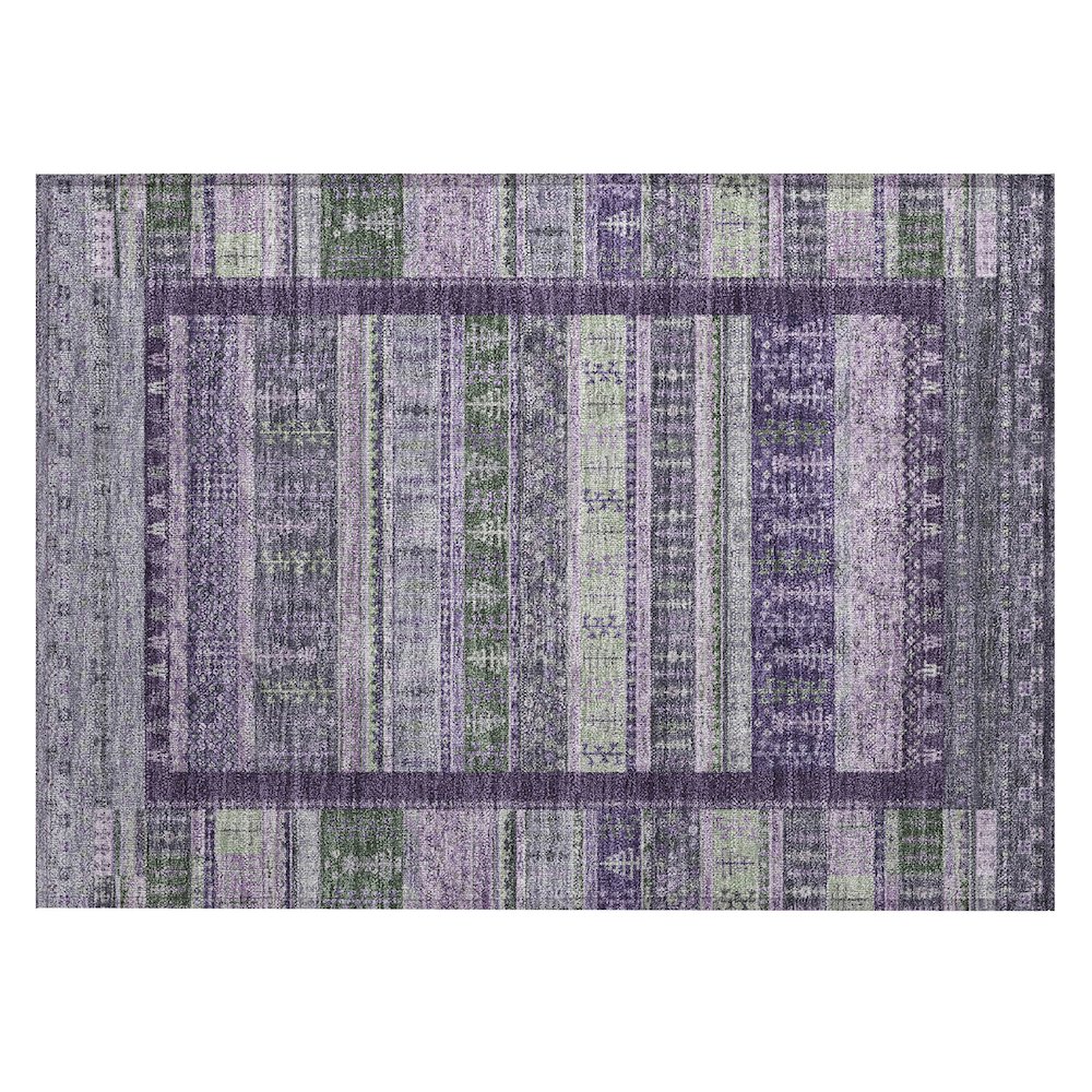 Machine Washable Indoor/Outdoor Chantille ACN2160 Purple 1'8" x 2'6" Rug. Picture 1