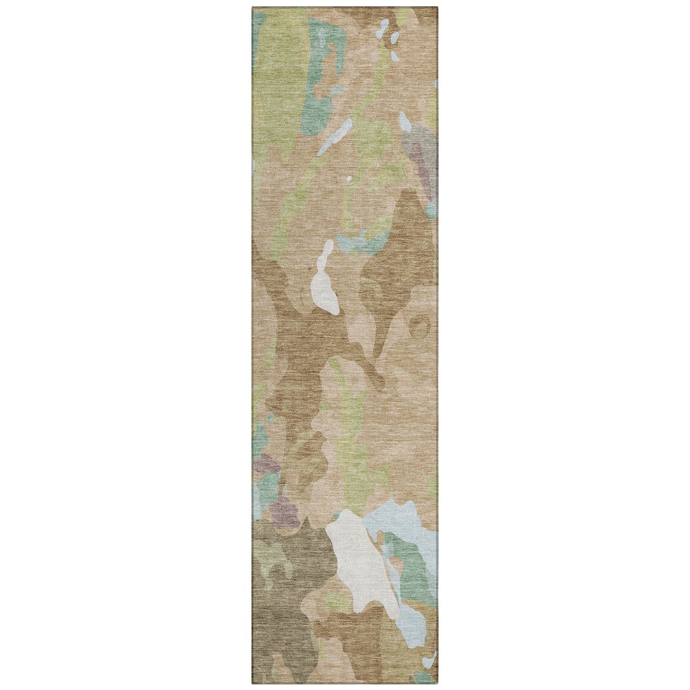 Machine Washable Indoor/Outdoor Chantille ACN2161 Beige 2'3" x 7'6" Runner Rug. Picture 1
