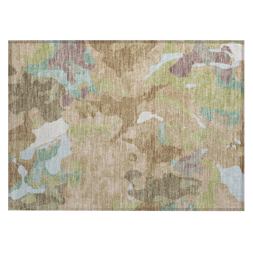 Machine Washable Indoor/Outdoor Chantille ACN2161 Beige 1'8" x 2'6" Rug. Picture 1