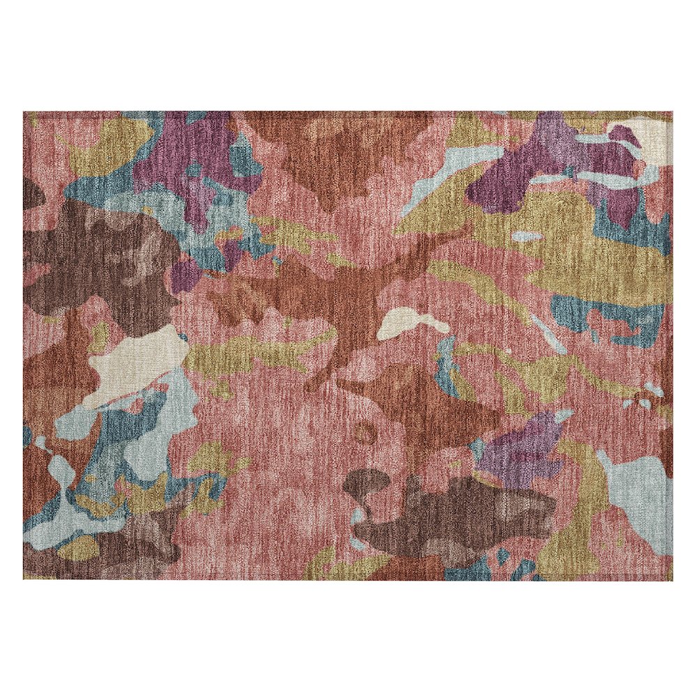 Machine Washable Indoor/Outdoor Chantille ACN2161 Pink 1'8" x 2'6" Rug. Picture 1