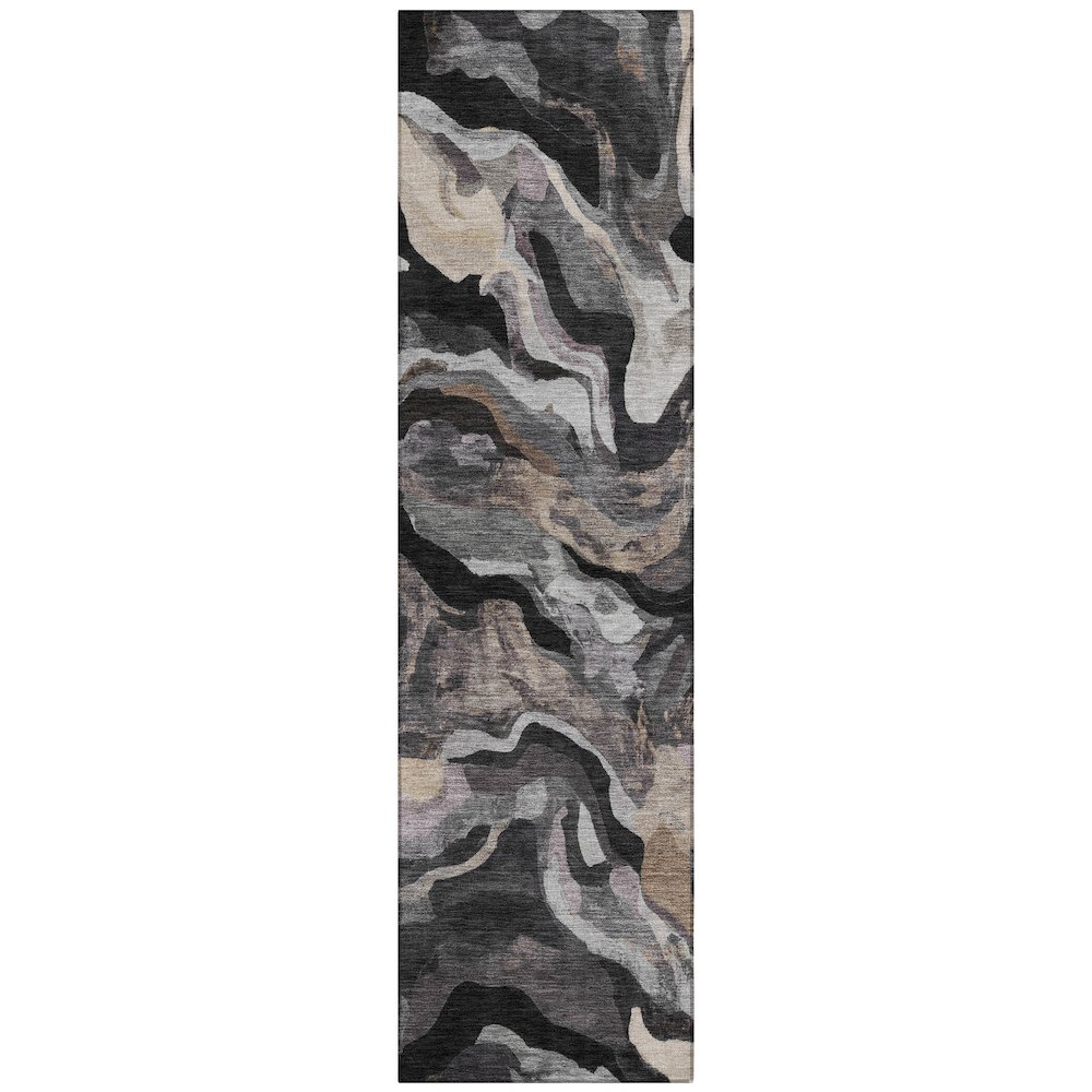 Machine Washable Indoor/Outdoor Chantille ACN2162 Granite 2'3" x 7'6" Runner Rug. Picture 1