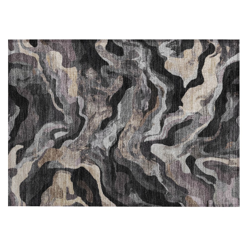 Machine Washable Indoor/Outdoor Chantille ACN2162 Granite 1'8" x 2'6" Rug. Picture 1