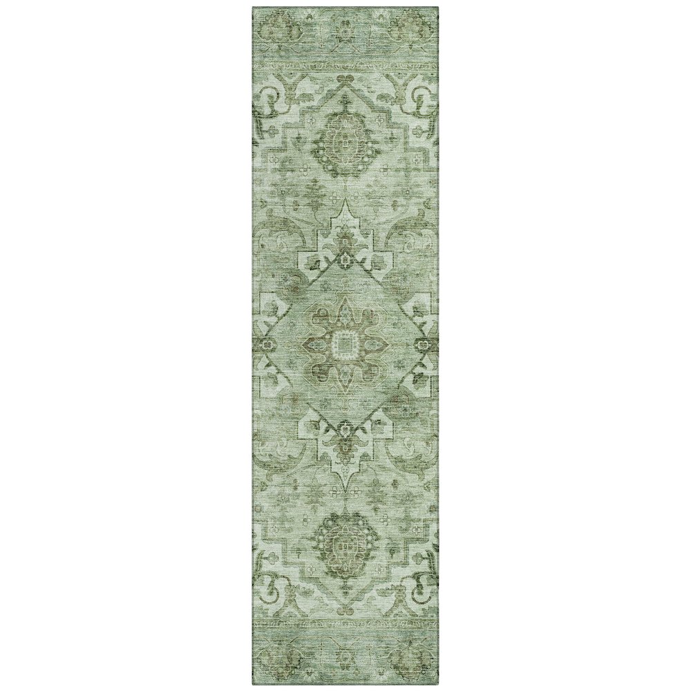 Machine Washable Indoor/Outdoor Chantille ACN2164 Aloe 2'3" x 7'6" Runner Rug. Picture 1