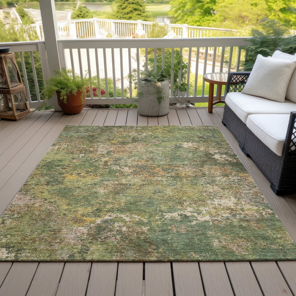 Machine Washable Indoor/Outdoor Chantille ACN2166 Aloe 2'6" x 3'10" Rug. Picture 7