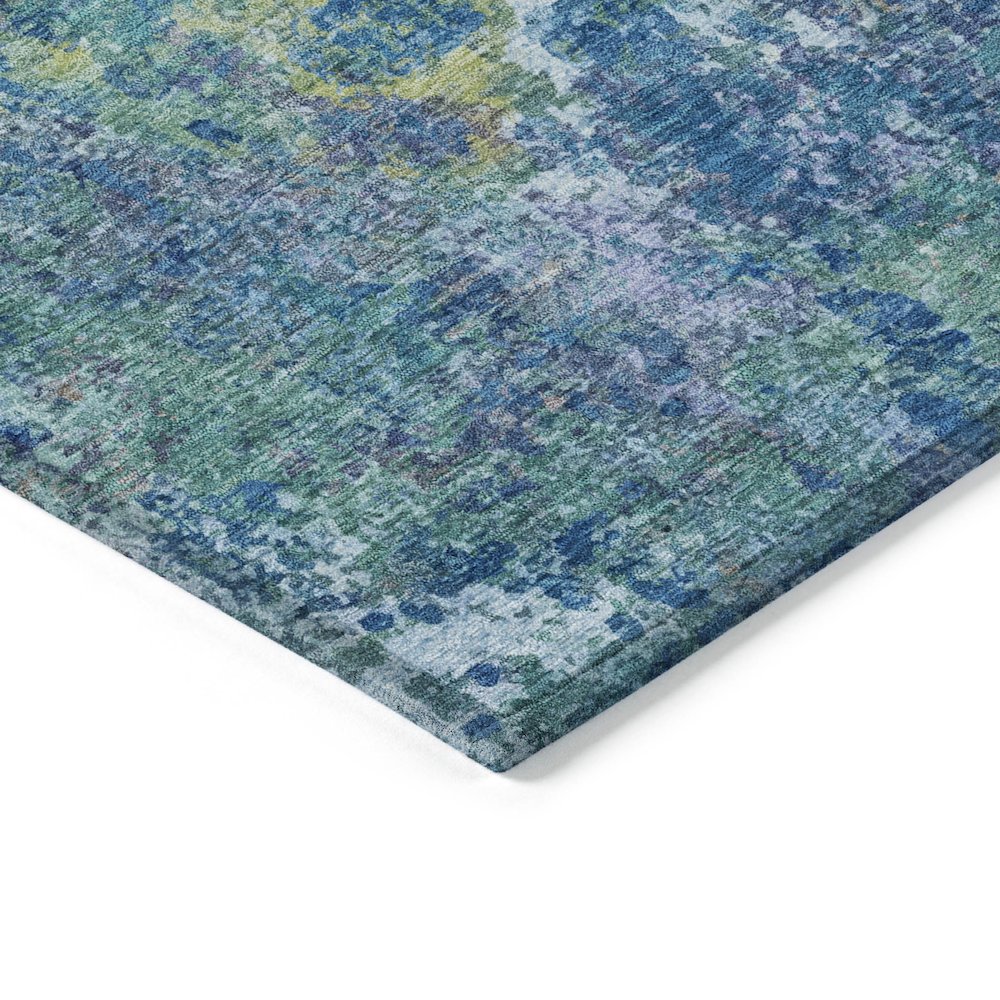 Machine Washable Indoor/Outdoor Chantille ACN2166 Blue 1'8" x 2'6" Rug. Picture 3