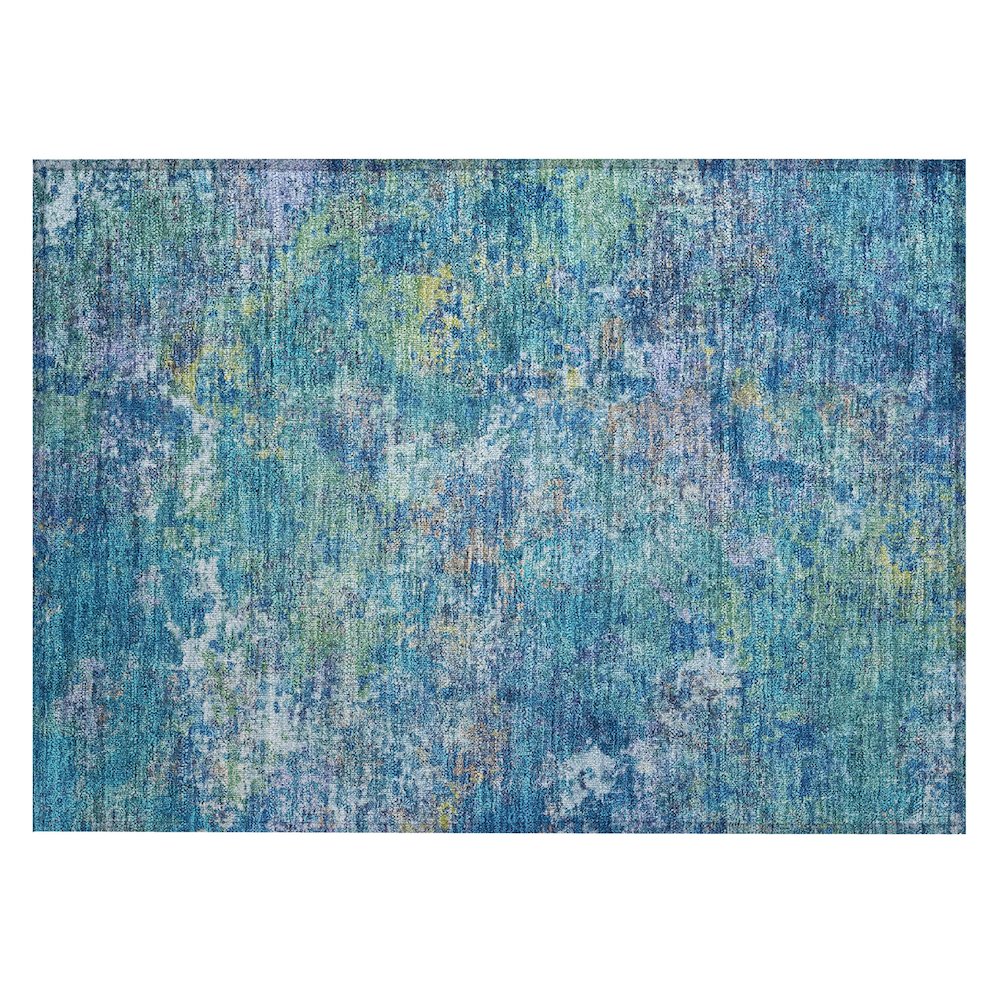 Machine Washable Indoor/Outdoor Chantille ACN2166 Blue 1'8" x 2'6" Rug. Picture 1