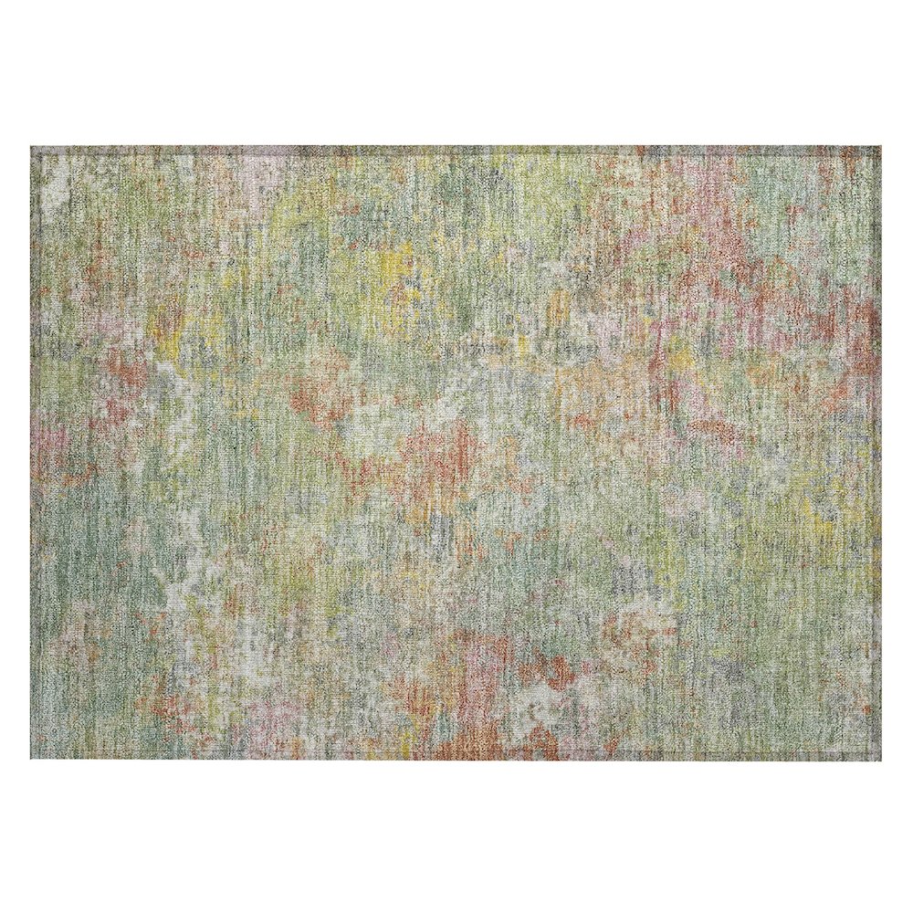 Machine Washable Indoor/Outdoor Chantille ACN2166 Green 1'8" x 2'6" Rug. Picture 1