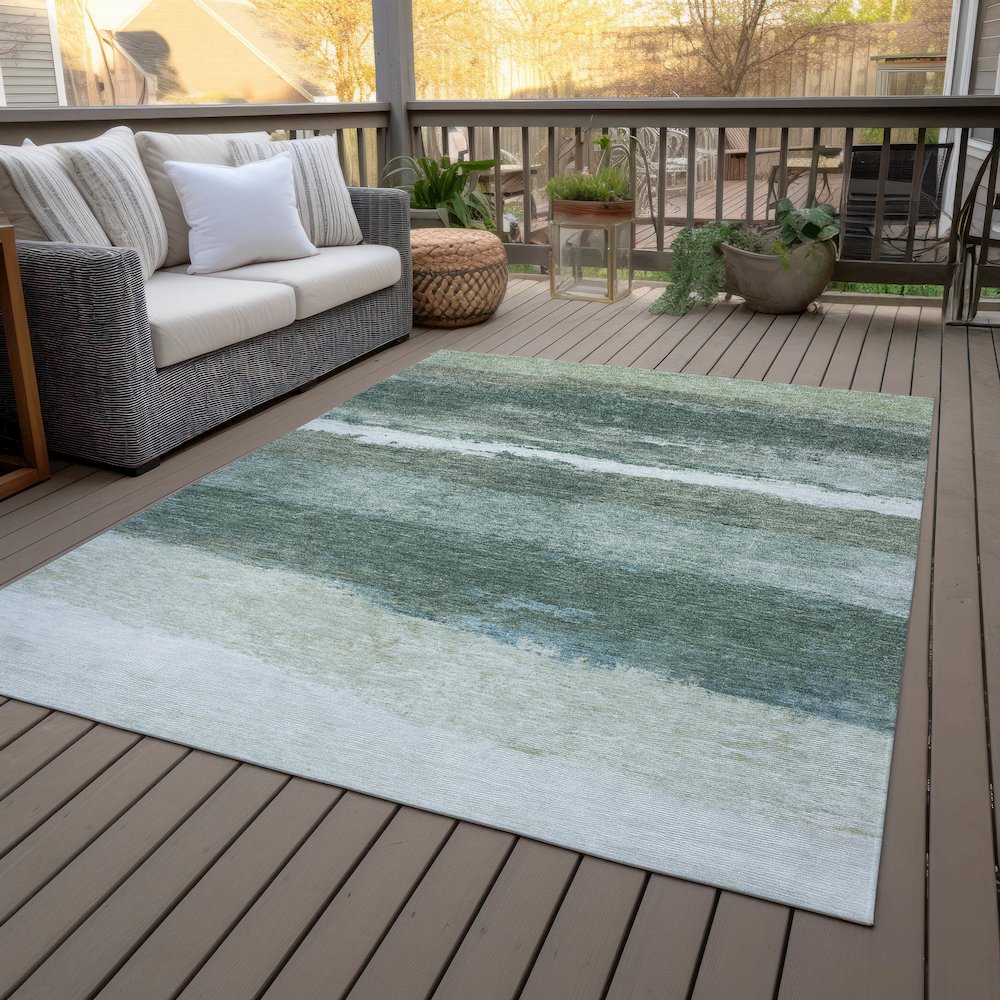 Machine Washable Indoor/Outdoor Chantille ACN2169 Aloe 2'6" x 3'10" Rug. Picture 8