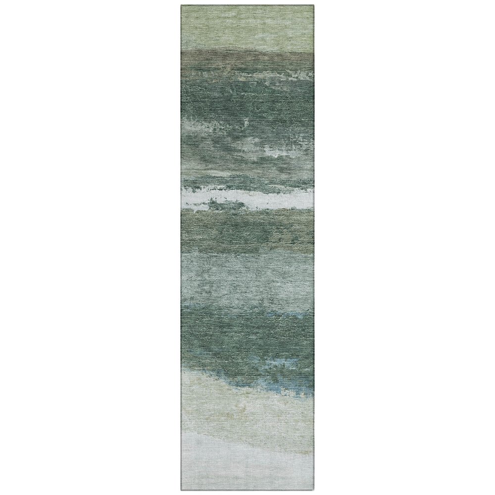 Machine Washable Indoor/Outdoor Chantille ACN2169 Aloe 2'3" x 7'6" Runner Rug. Picture 1