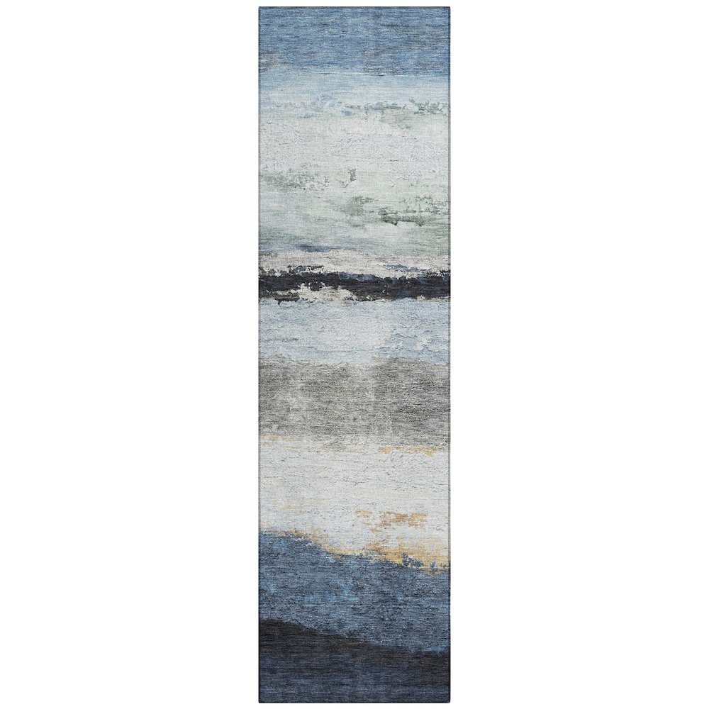 Machine Washable Indoor/Outdoor Chantille ACN2169 Blue 2'3" x 7'6" Runner Rug. Picture 1