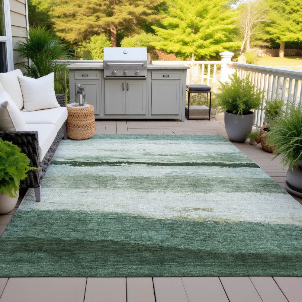 Machine Washable Indoor/Outdoor Chantille ACN2169 Fern 2'6" x 3'10" Rug. Picture 7